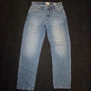 Cotton On Original Straight Jeans Womens Size 28 High Waisted Light Wash Denim